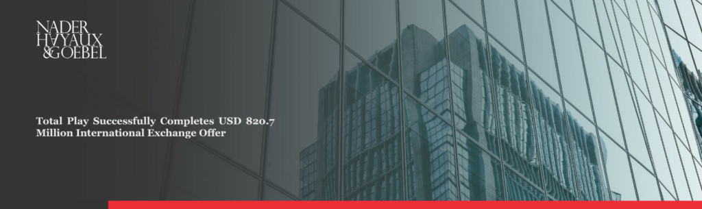 The firm lead unprecedented USD 820.7 million exchange offer