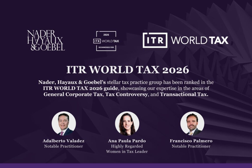 Nader, Hayaux & Goebel recognized in ITR World Tax 2026